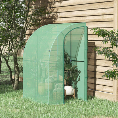 Outdoor Medium Plant Green House w/Zippered Doors Strong PE Cover 143x118x212cm