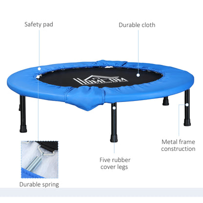 40" Mini Fitness Trampoline Home Gym Yoga Exercise Rebounder Indoor Outdoor Jumper w/ Safety Pad