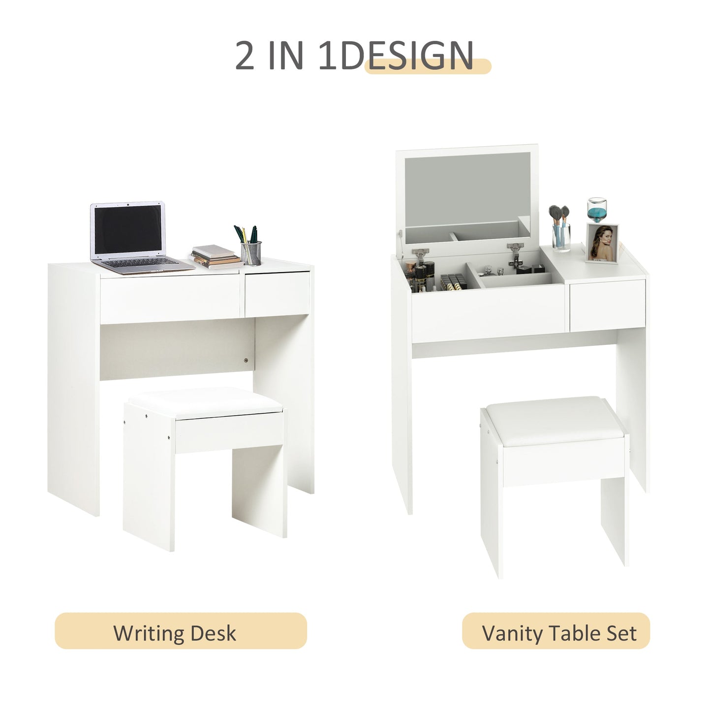 Makeup Desk with Drawer