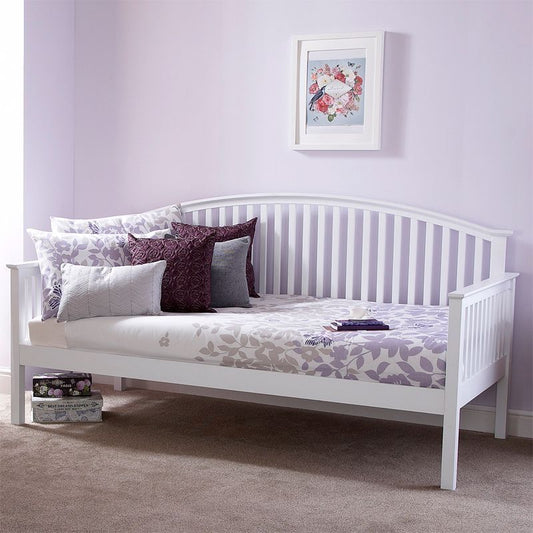 Madrid Single Bed White 3 x 7ft