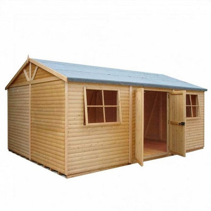 Shire Mammoth 18' 1" x 12' 11" Apex Shed - Premium Coated Shiplap