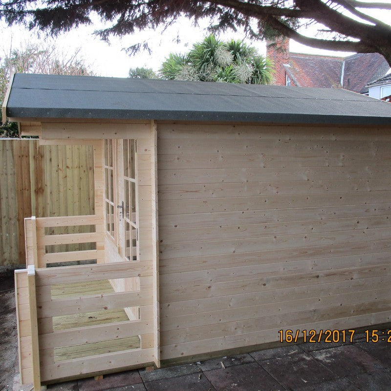 Shire Maulden 9' x 9' Apex Log Cabin - Budget 19mm Cladding Tongue & Groove