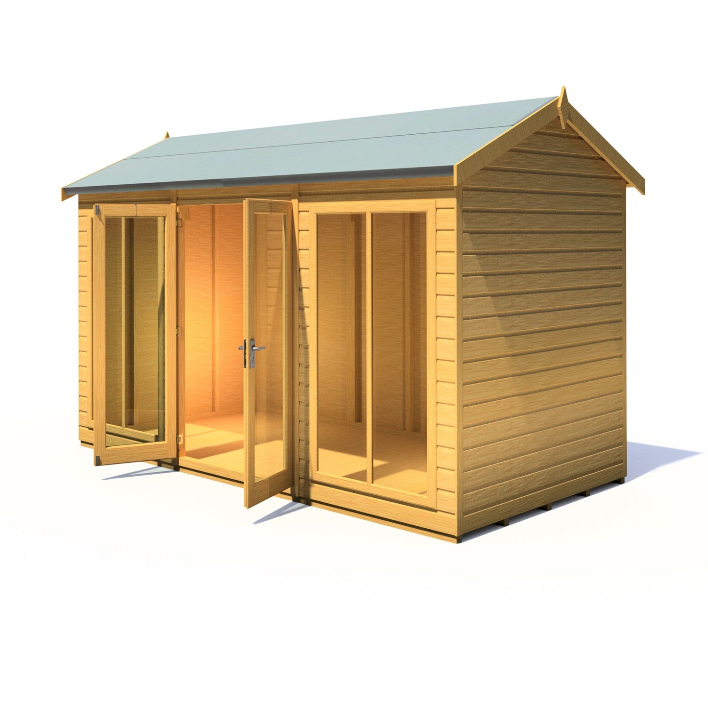 Shire Mayfield 5' 10" x 11' 8" Reverse Apex Summerhouse - Premium Dip Treated Shiplap