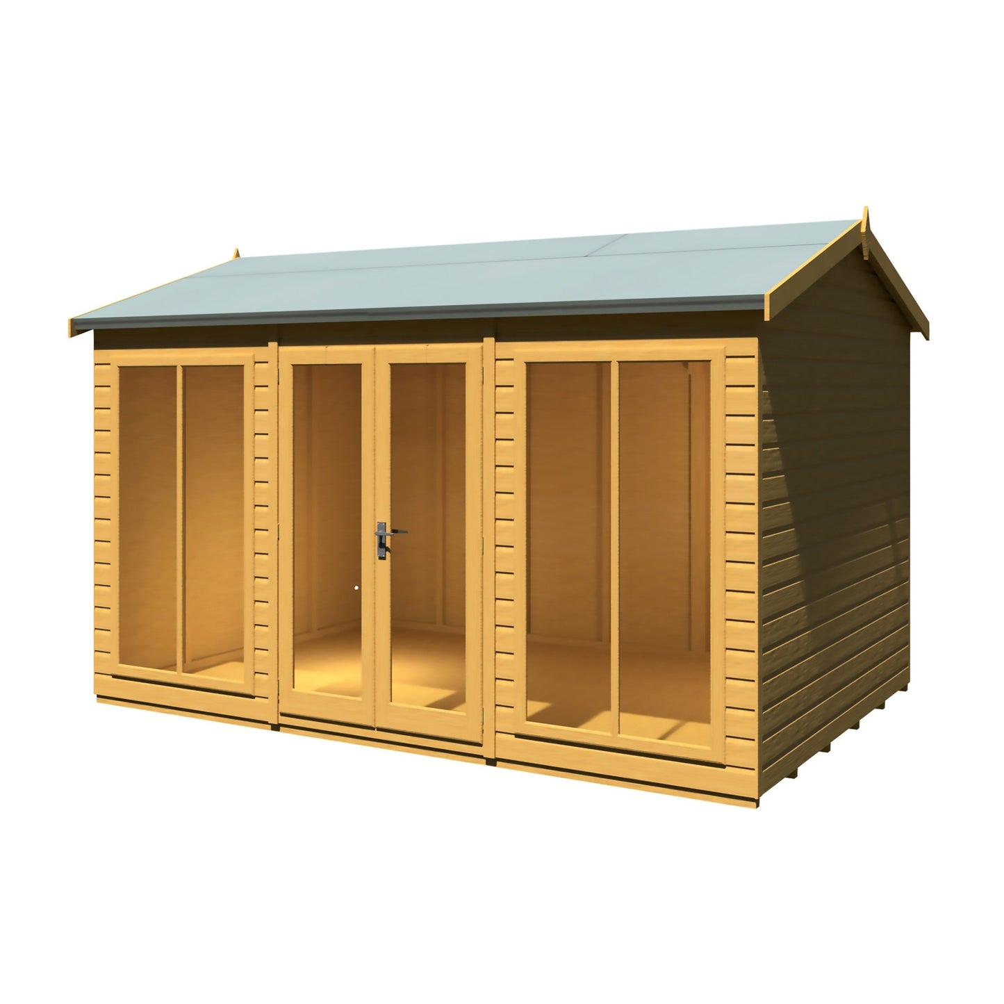 Shire Mayfield 7' 10" x 11' 8" Reverse Apex Summerhouse - Premium Dip Treated Shiplap