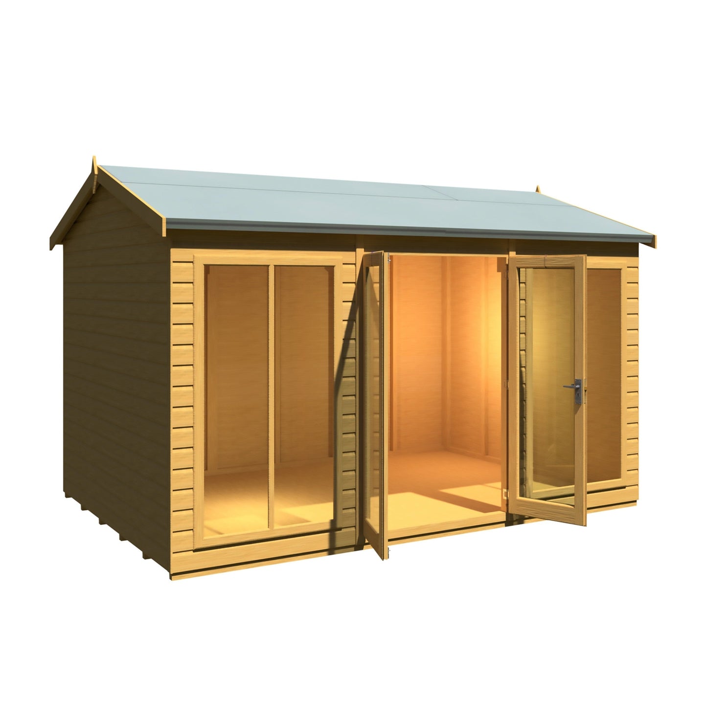 Shire Mayfield 7' 10" x 11' 8" Reverse Apex Summerhouse - Premium Dip Treated Shiplap