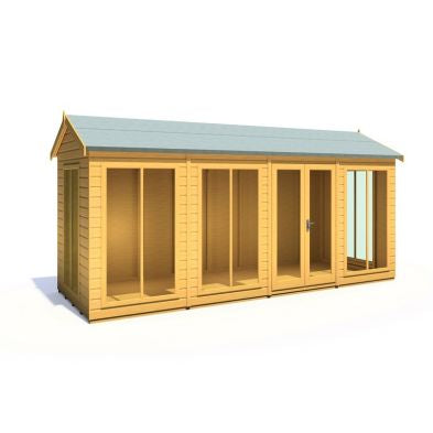 Shire Mayfield 5' 10" x 15' 7" Reverse Apex Summerhouse - Premium Dip Treated Shiplap