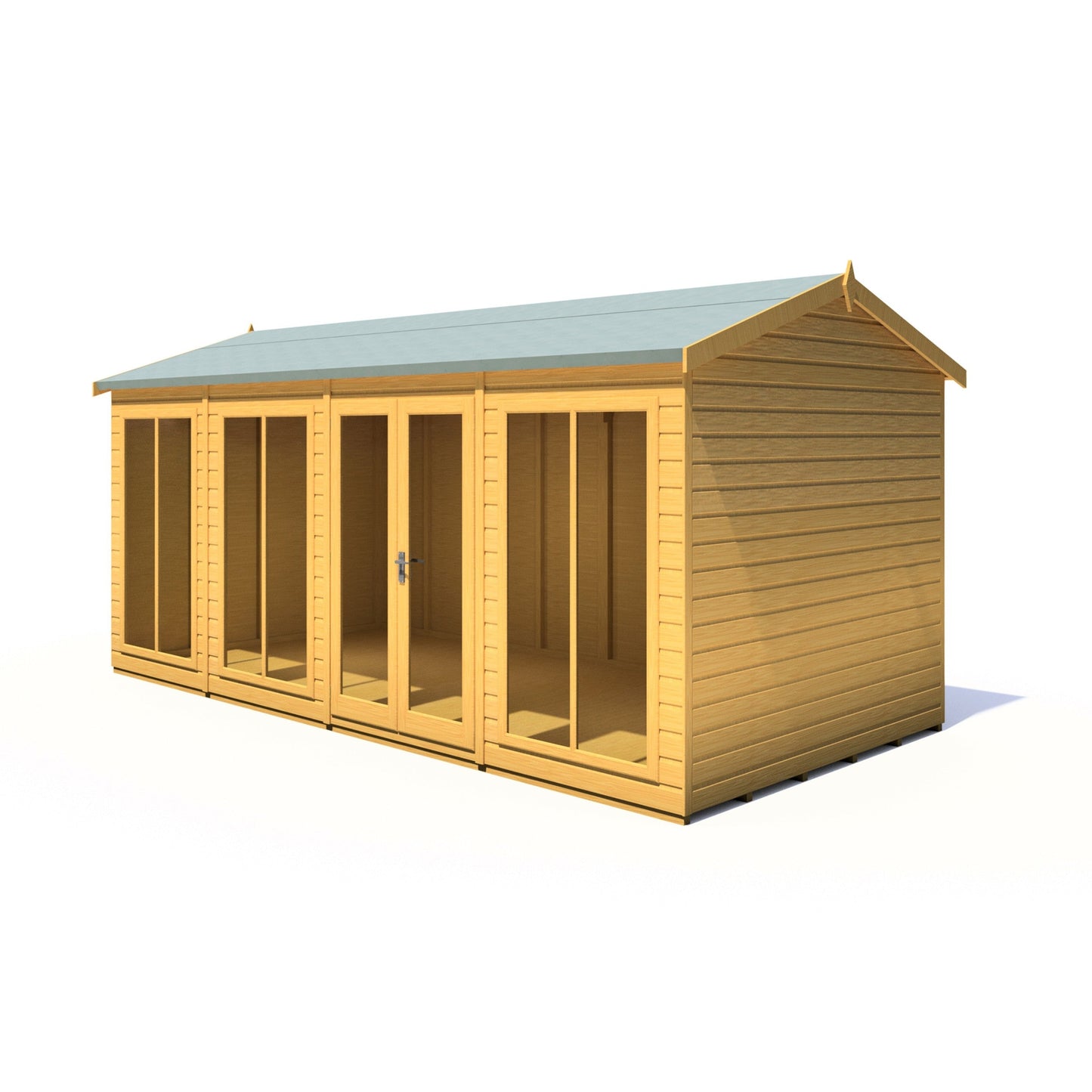 Shire Mayfield 7' 10" x 15' 7" Reverse Apex Summerhouse - Premium Dip Treated Shiplap