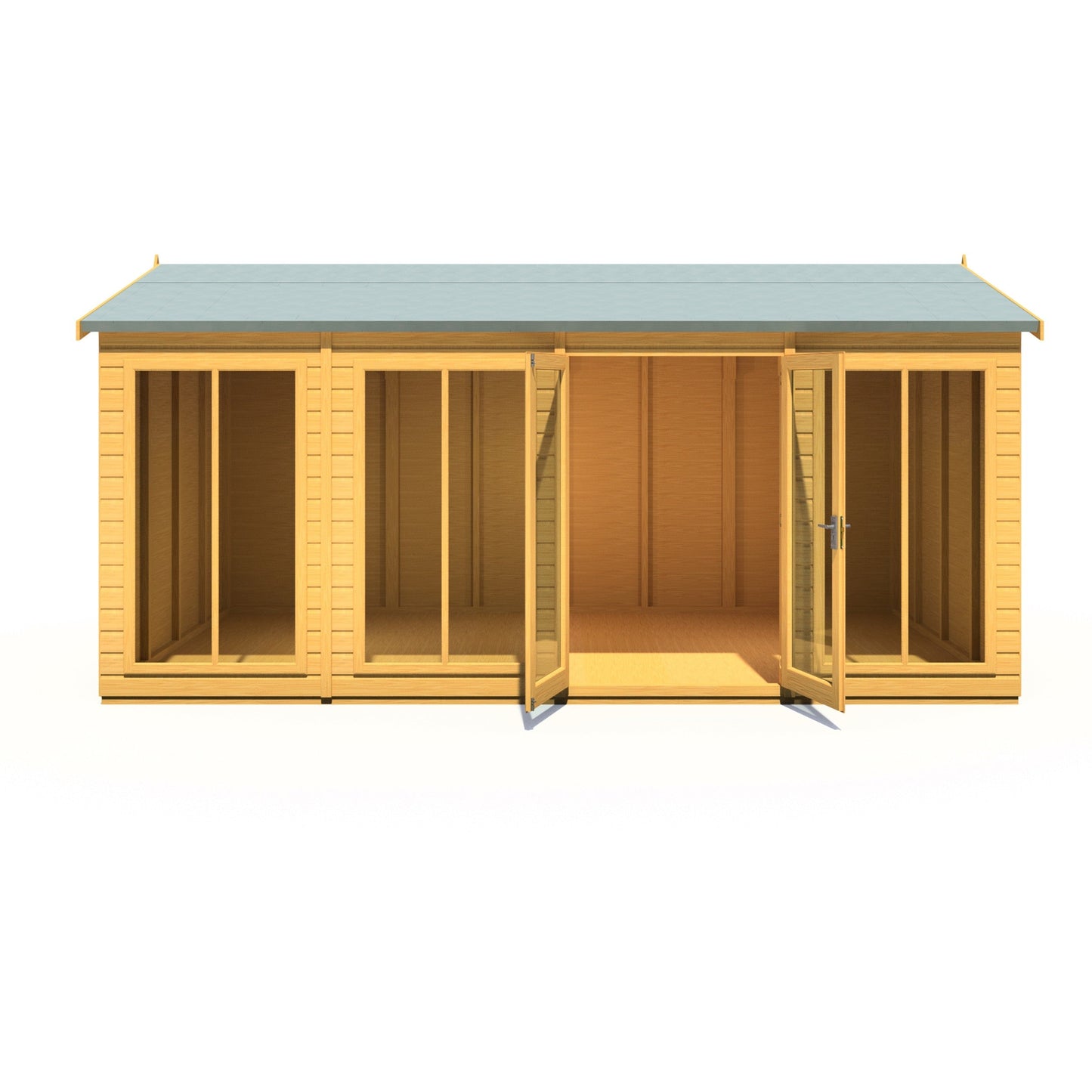 Shire Mayfield 7' 10" x 15' 7" Reverse Apex Summerhouse - Premium Dip Treated Shiplap