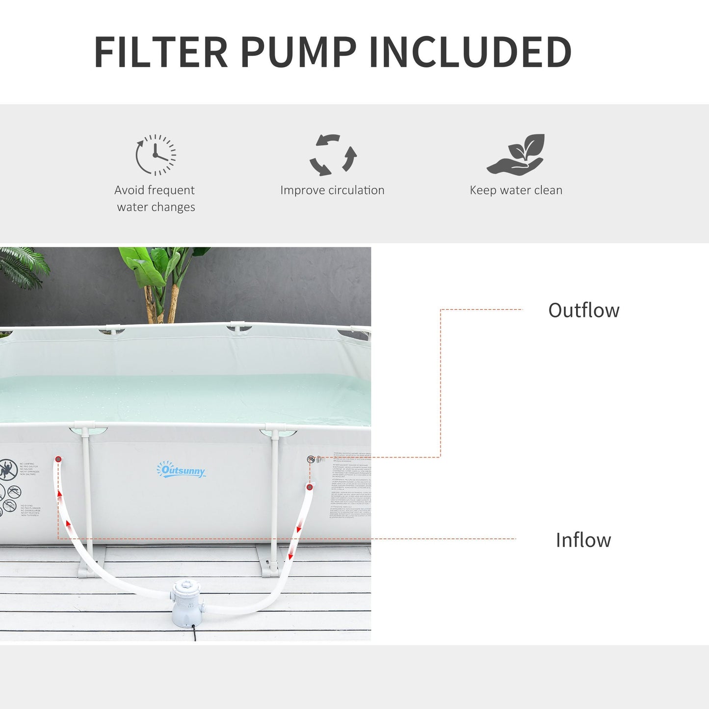 Steel Frame Pool with Filter Pump