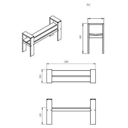 V-Fro Bench - 2 Seat Grey by EKJU