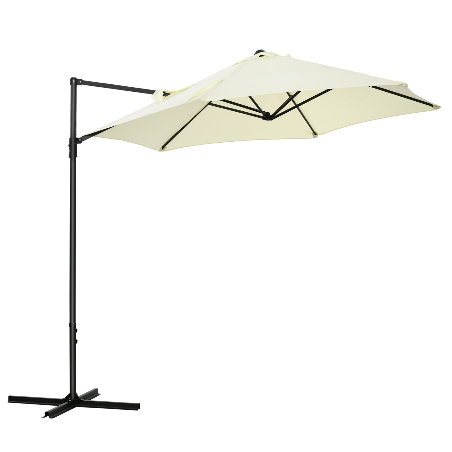 2.5M Garden Cantilever Parasol with 360° Rotation