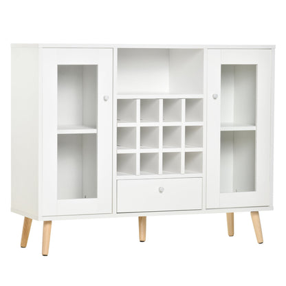 Modern Sideboard Storage Cabinet Kitchen Cupboard Dining Bar Server with Glass Doors