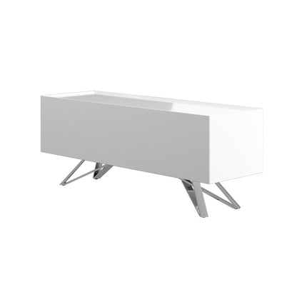 Weston TV Unit White 2 Shelves 2 Drawers 2 Doors