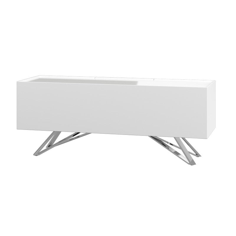 Weston TV Unit White 2 Shelves 2 Drawers 2 Doors