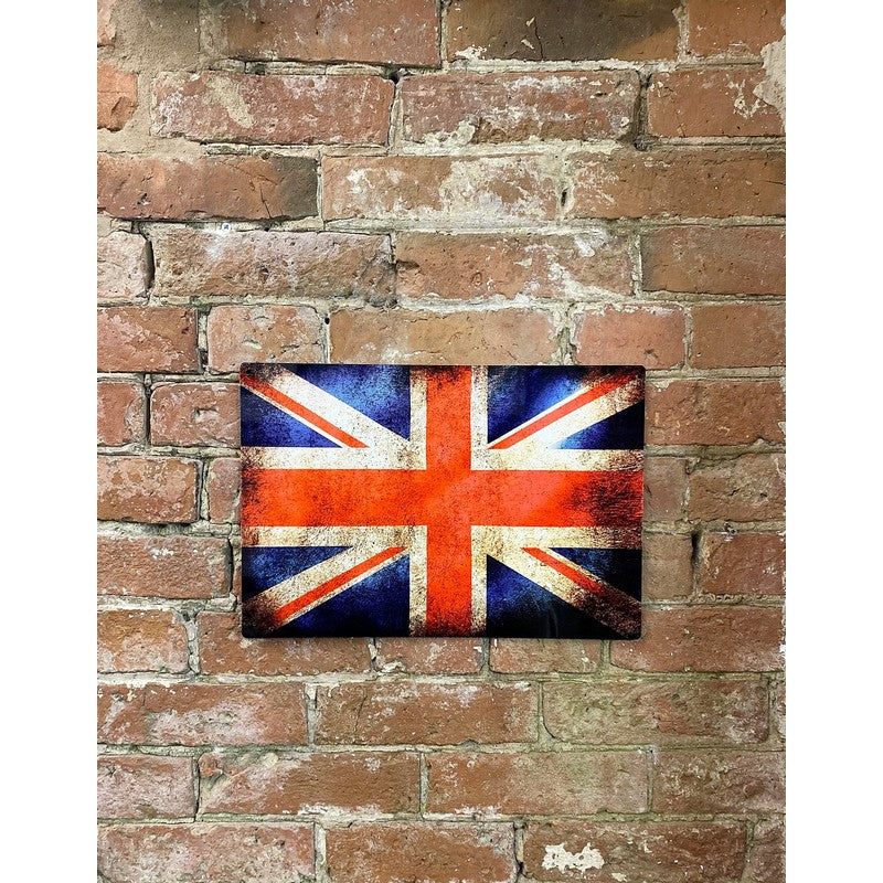 Vintage Union Jack Sign Metal Wall Mounted - 41cm