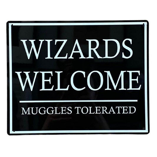 Wizards Welcome Sign Metal Wall Mounted - 25cm