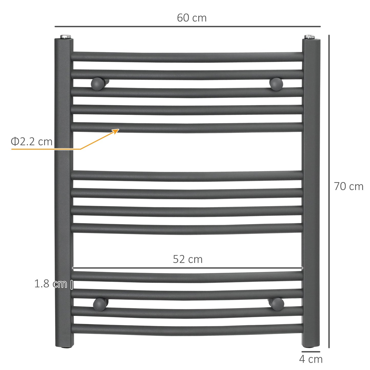 Curved Heated Towel Rail