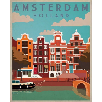 Vintage Amsterdam Sign Metal Wall Mounted - 40cm