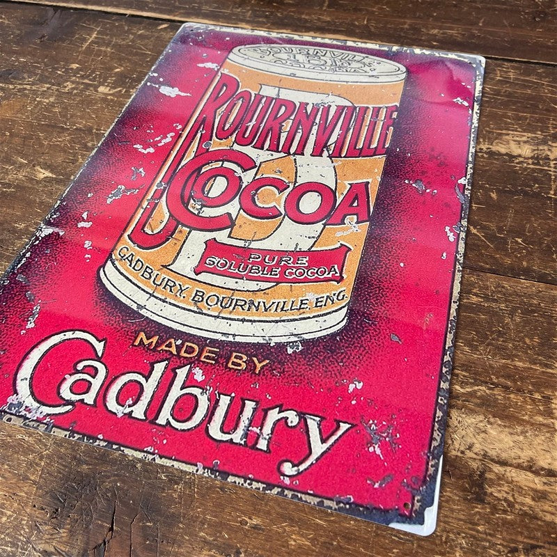 Vintage Cadbury Bournville Sign Metal Wall Mounted - 42cm