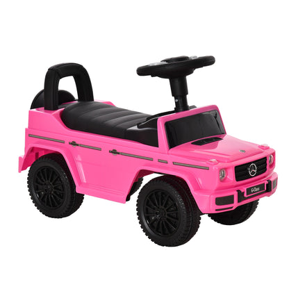 Benz G350 Push Handle Sliding Car w/Horn No Power Under Seat Storage Pink