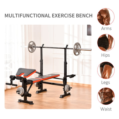 Steel Multi-Function Adjustable Weight Training Bench Gym Fitness Lifting Bench