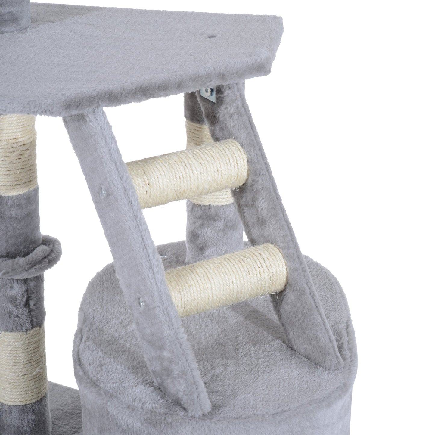 PawHut Cat Tree Kitten Scratching Post Activity Center Play House Pet Furniture 125cm Grey