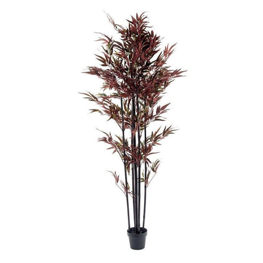 Bamboo Tree Artificial Plant Green & Red - 180cm