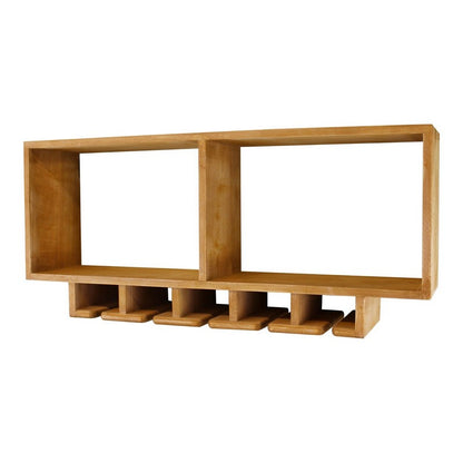 Kitchen Shelving Unit With Storage For Wine Glasses