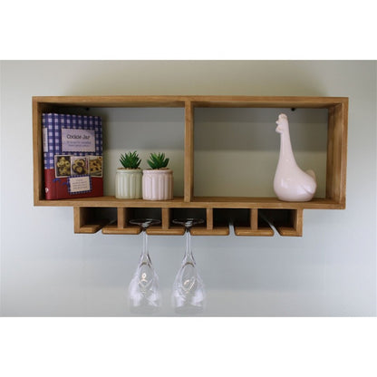 Kitchen Shelving Unit With Storage For Wine Glasses