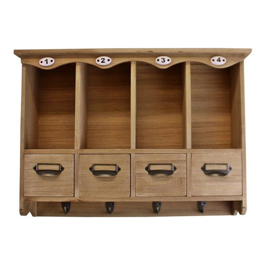 Classic Shelving Unit Wood Natural 2 Shelves