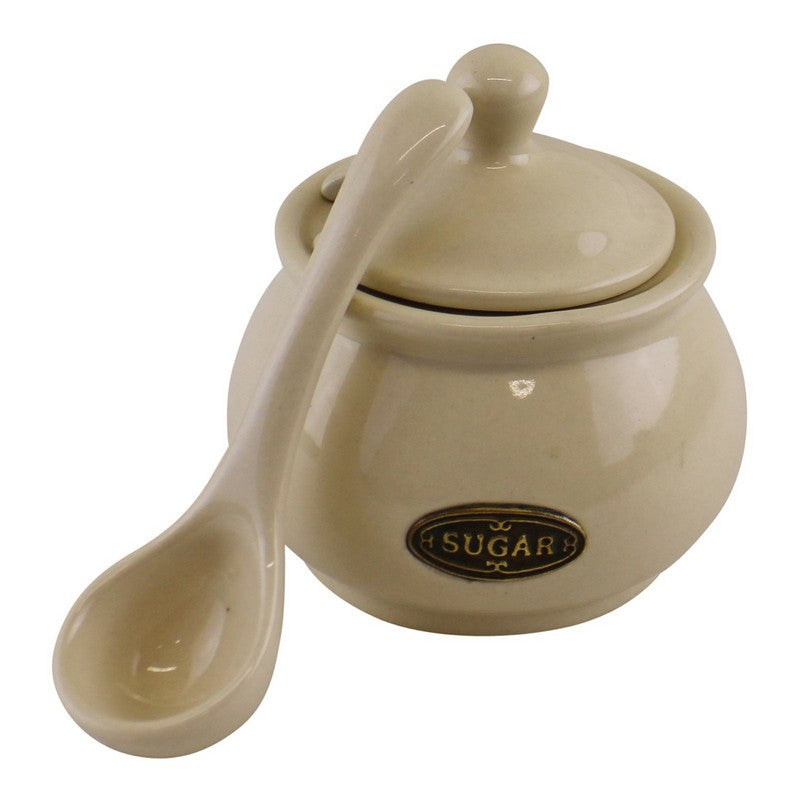 Country Cottage Sugar Bowl Ceramic Cream - 10cm