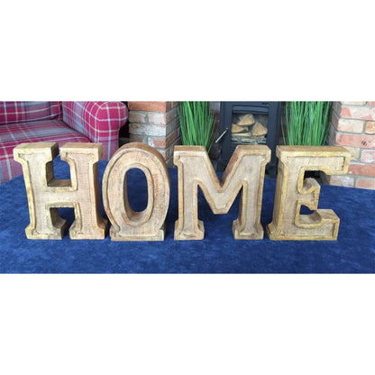 Home Letters Wood with Embossed Pattern - 189cm