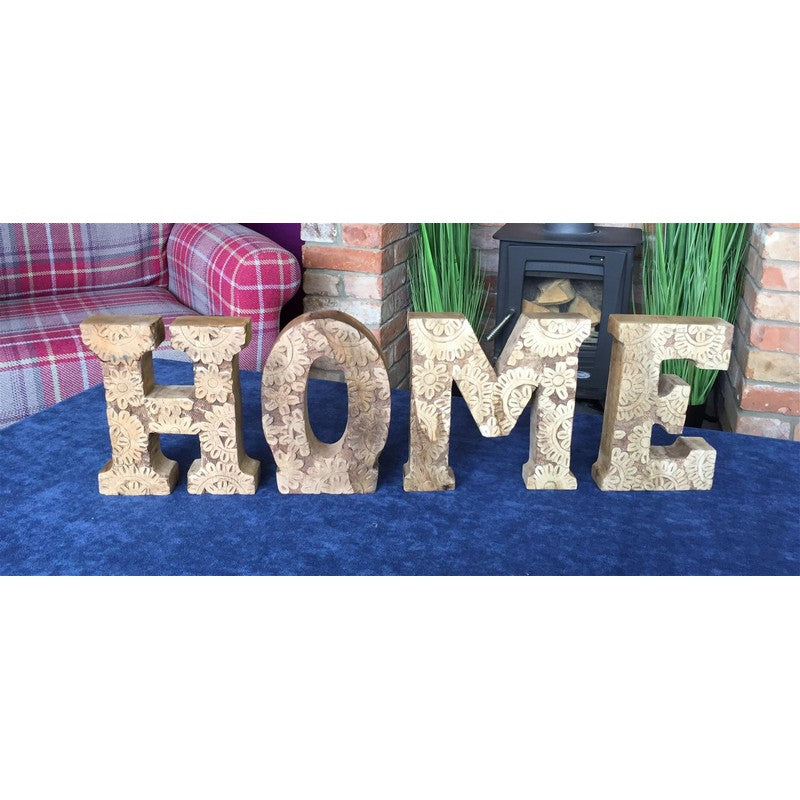 Home Letters Wood with Flower Pattern - 189cm