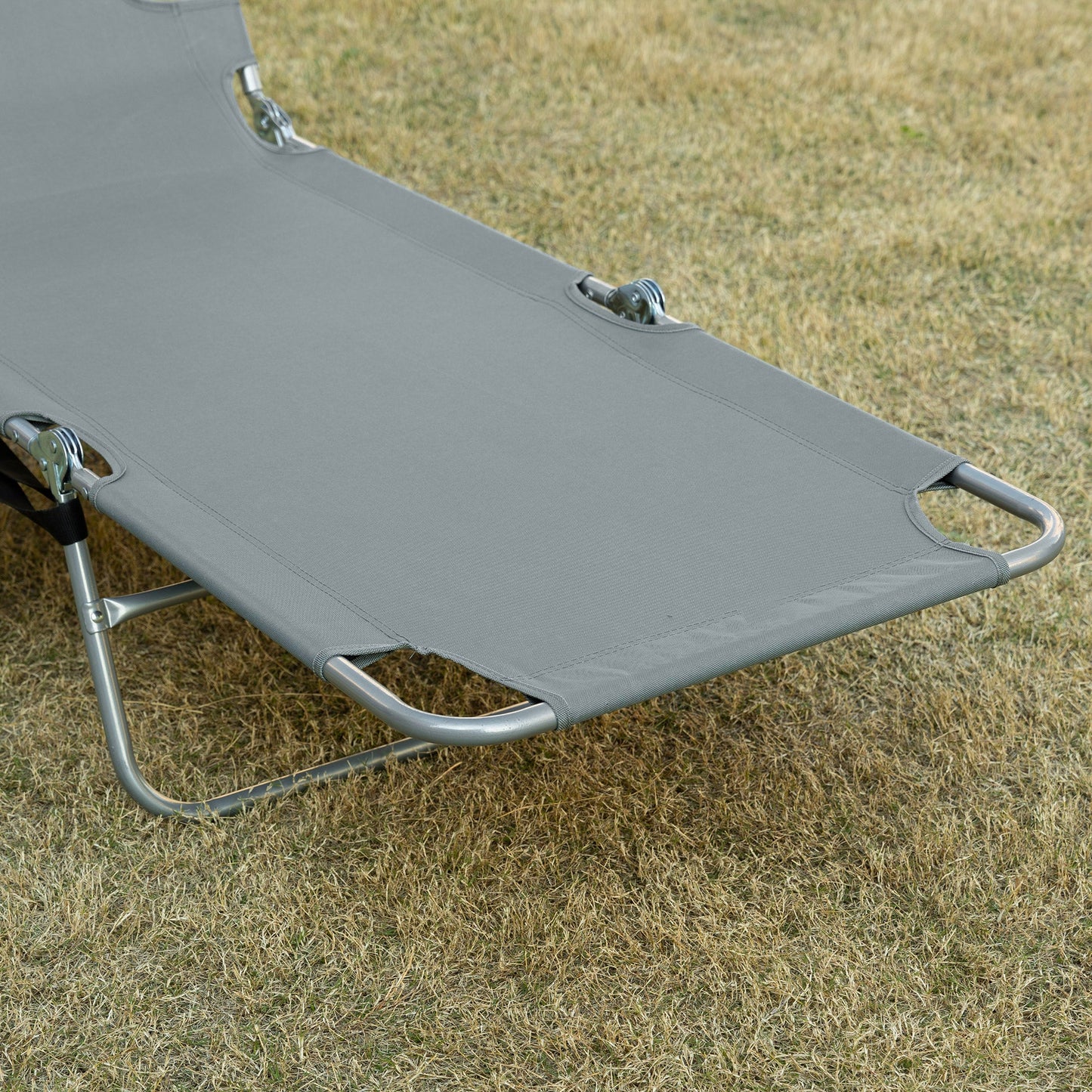 Foldable Sun Lounger with Reading Hole