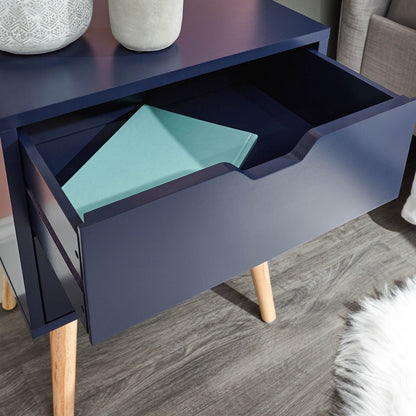 2 Nyborg Bedside Tables Blue 2 Drawers