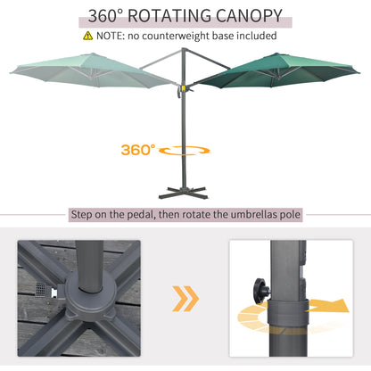 3m 360° Rotating Cantilever Parasol