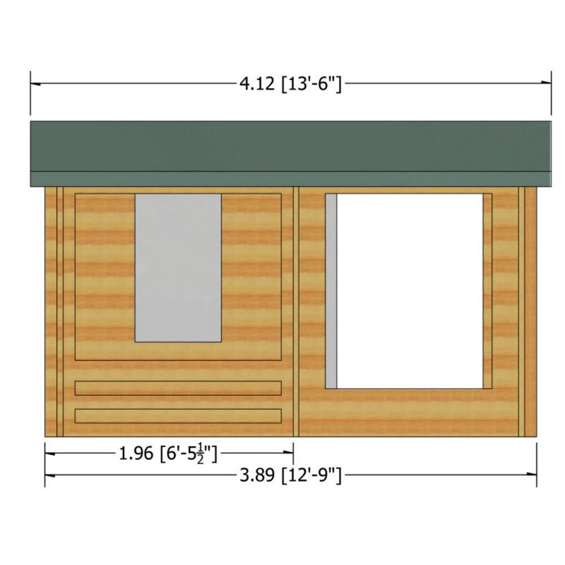 Shire New Forest 19' 4" x 12' 7" Apex Log Cabin - Premium 70mm Cladding Tongue & Groove