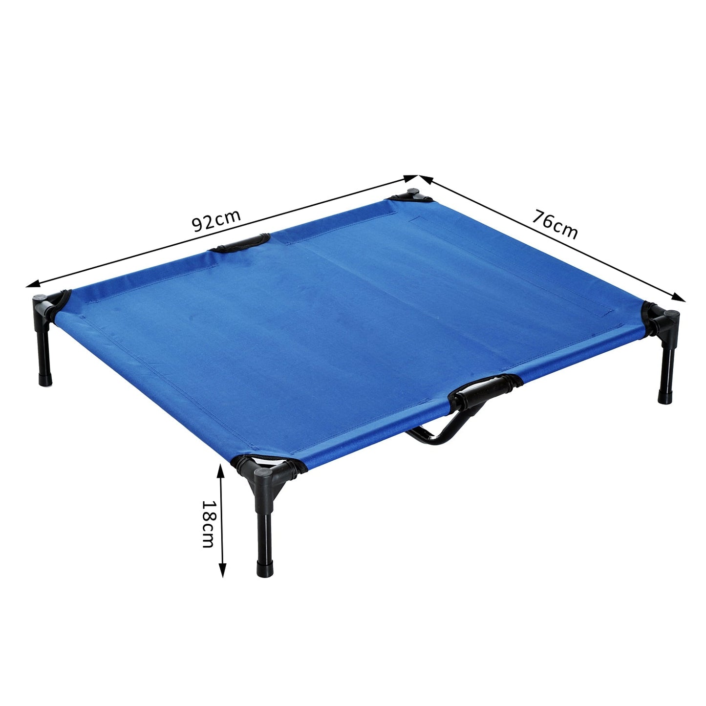 Pawhut Large Dogs Portable Elevated Fabric Bed For Camping Outdoors Blue