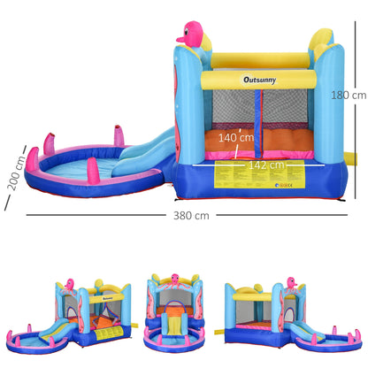 Bounce Castle Inflatable Trampoline Slide Pool Octopus Design 3.8 x 2 x 1.8m