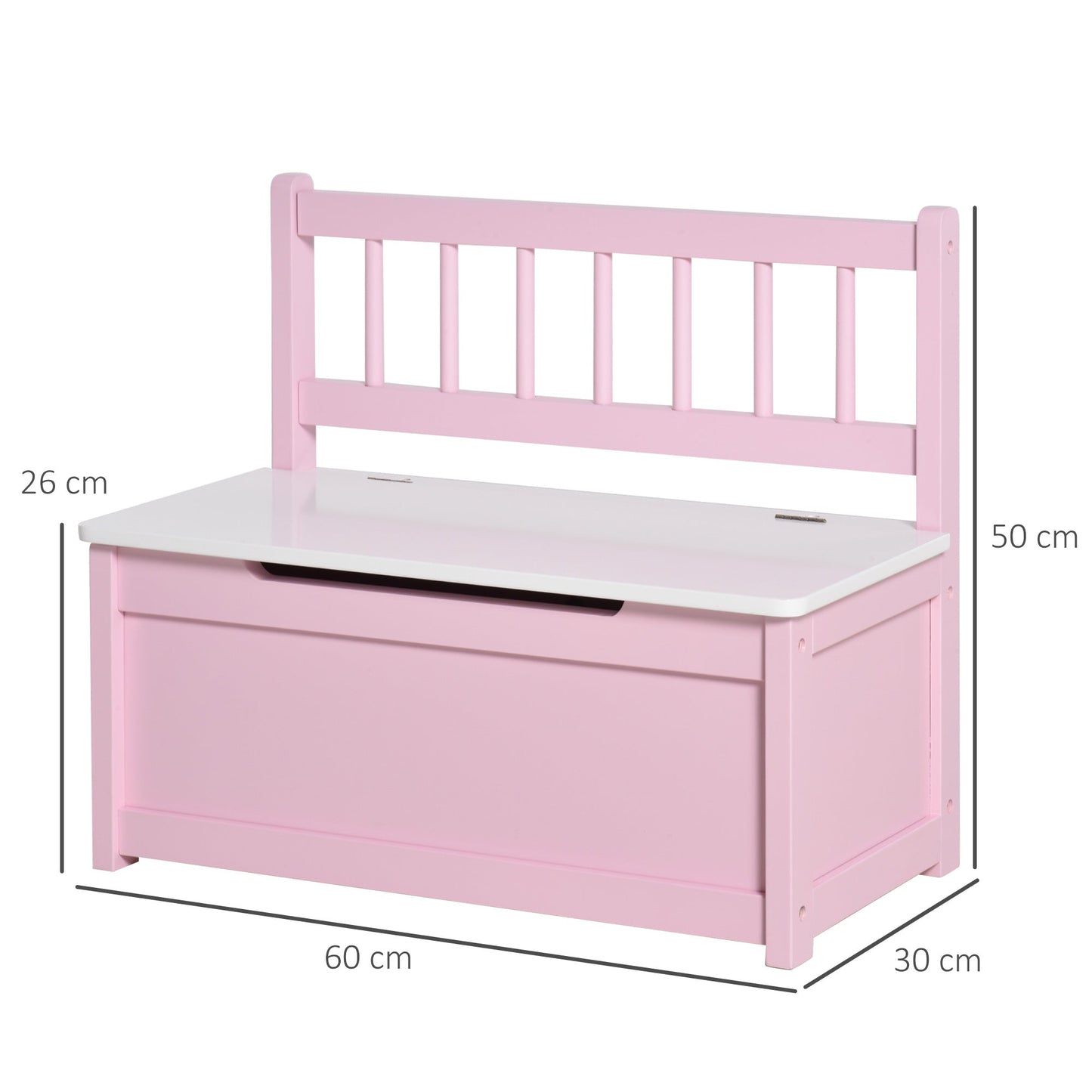 Two-In-One Wooden Toy Box