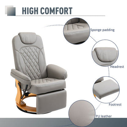 PU Recliner Chair with Footrest