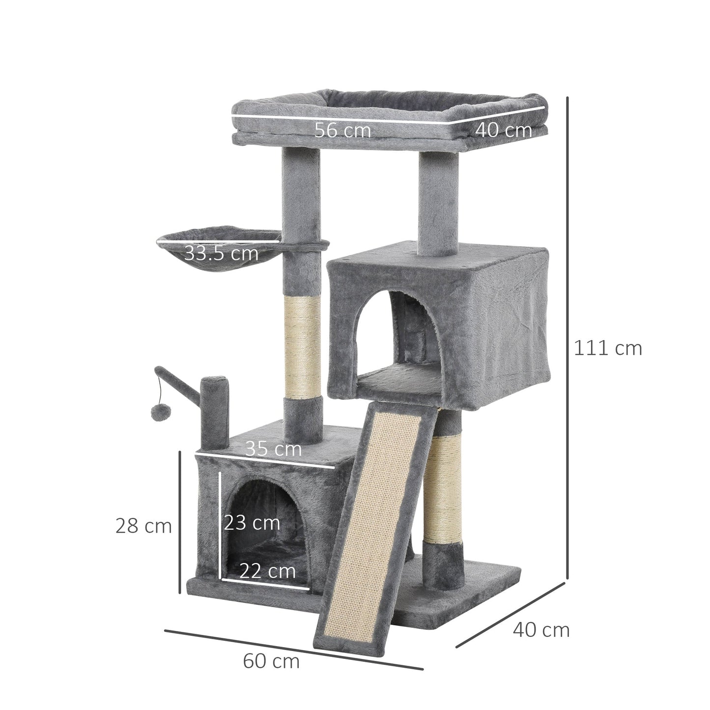 PawHut Cat Tree Tower for Indoor Cats