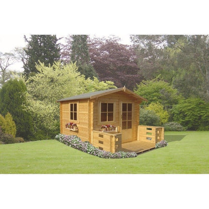 Shire Norwood 11' 9" x 11' 9" Apex Log Cabin - Premium 28mm Cladding Tongue & Groove