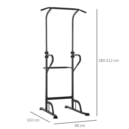 Pull Up Bar Multi-Function Height Adjustable Power Tower Dip Station Equipment