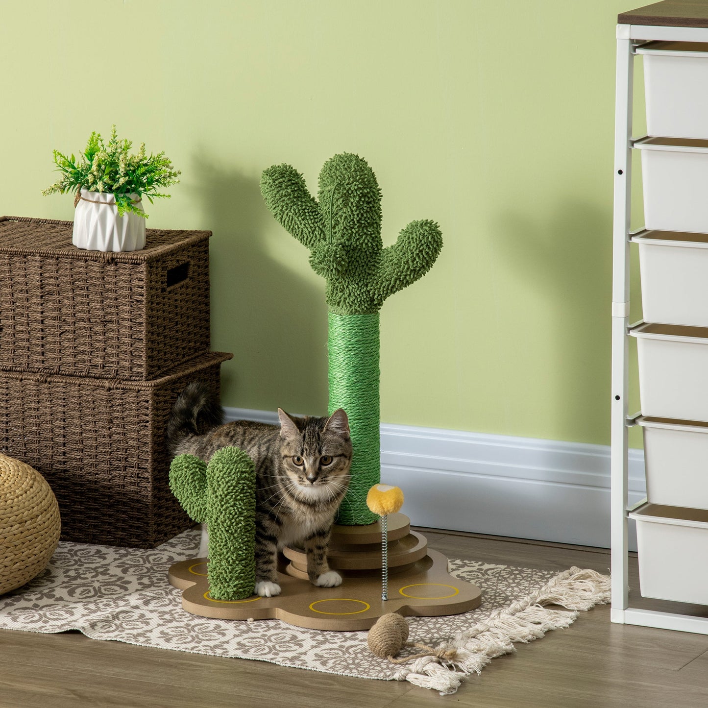 PawHut 60cm Chenille Cat Tree