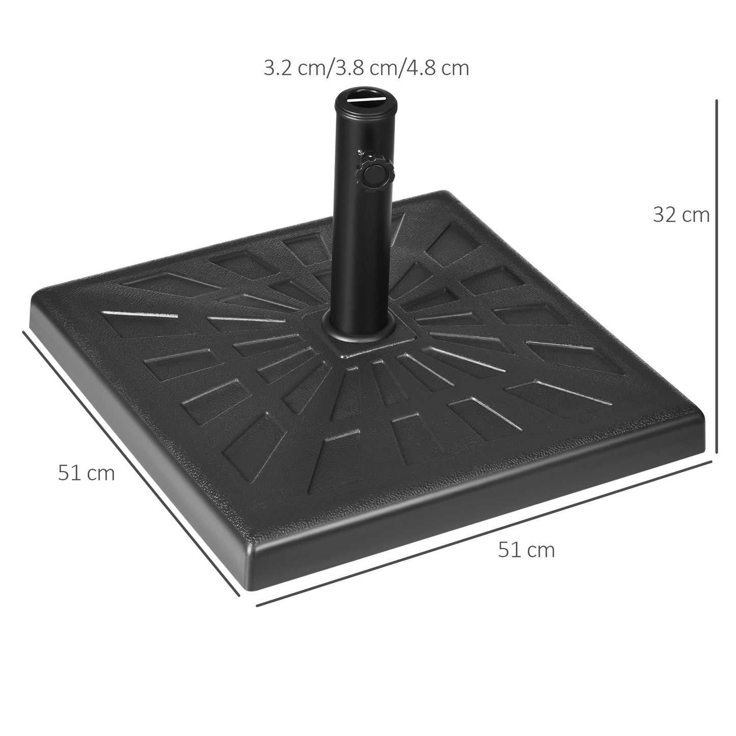 19kg Resin Garden Parasol Base Holder