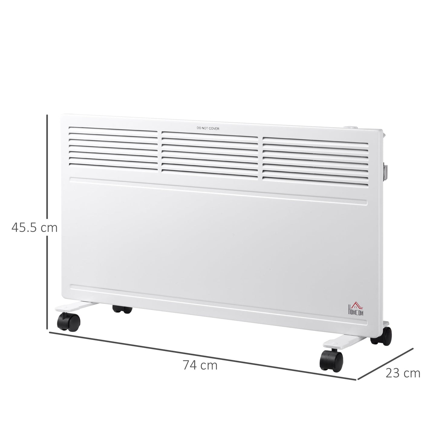 Convector Radiator Heater Freestanding or Wall-mounted Portable Electric Heating with 2 Heat Settings