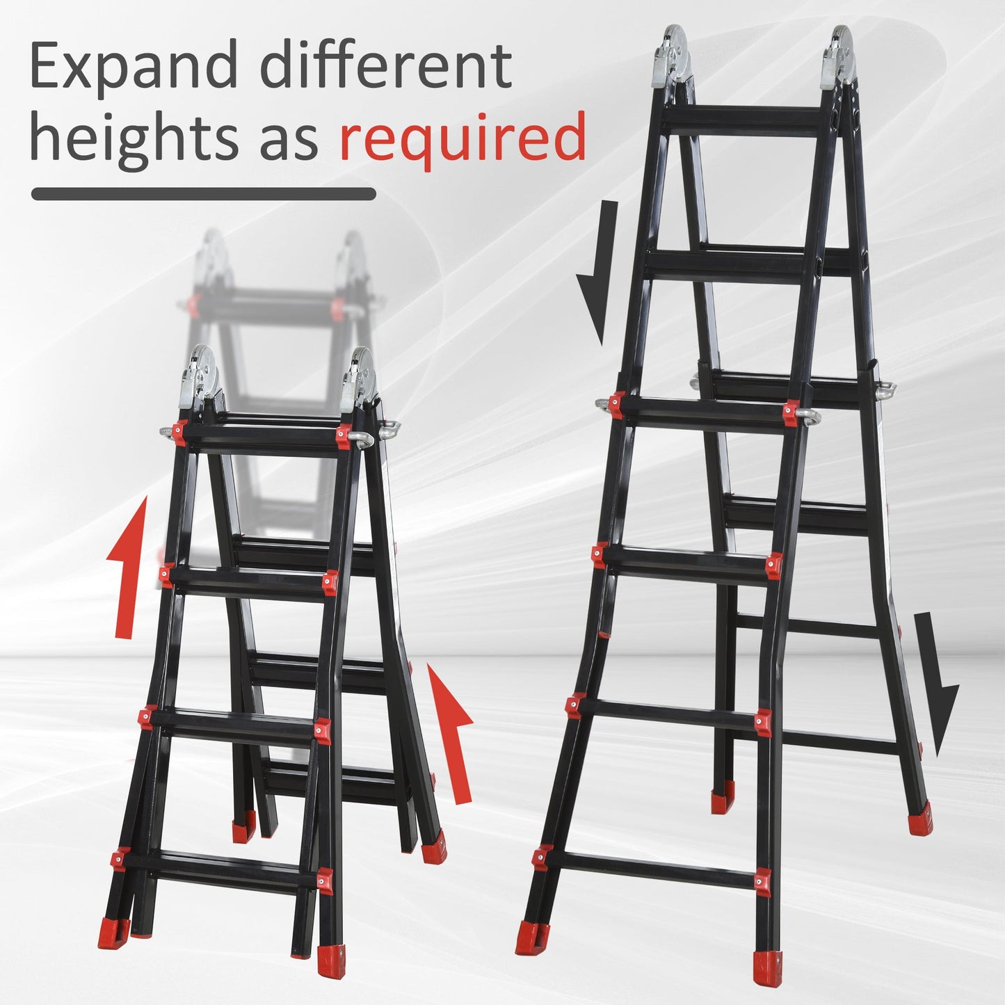 4M Aluminium Telescopic Extendable Ladder w/ Non-Slip Feet