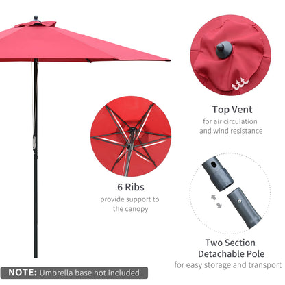 2.8m Garden Parasol Umbrella