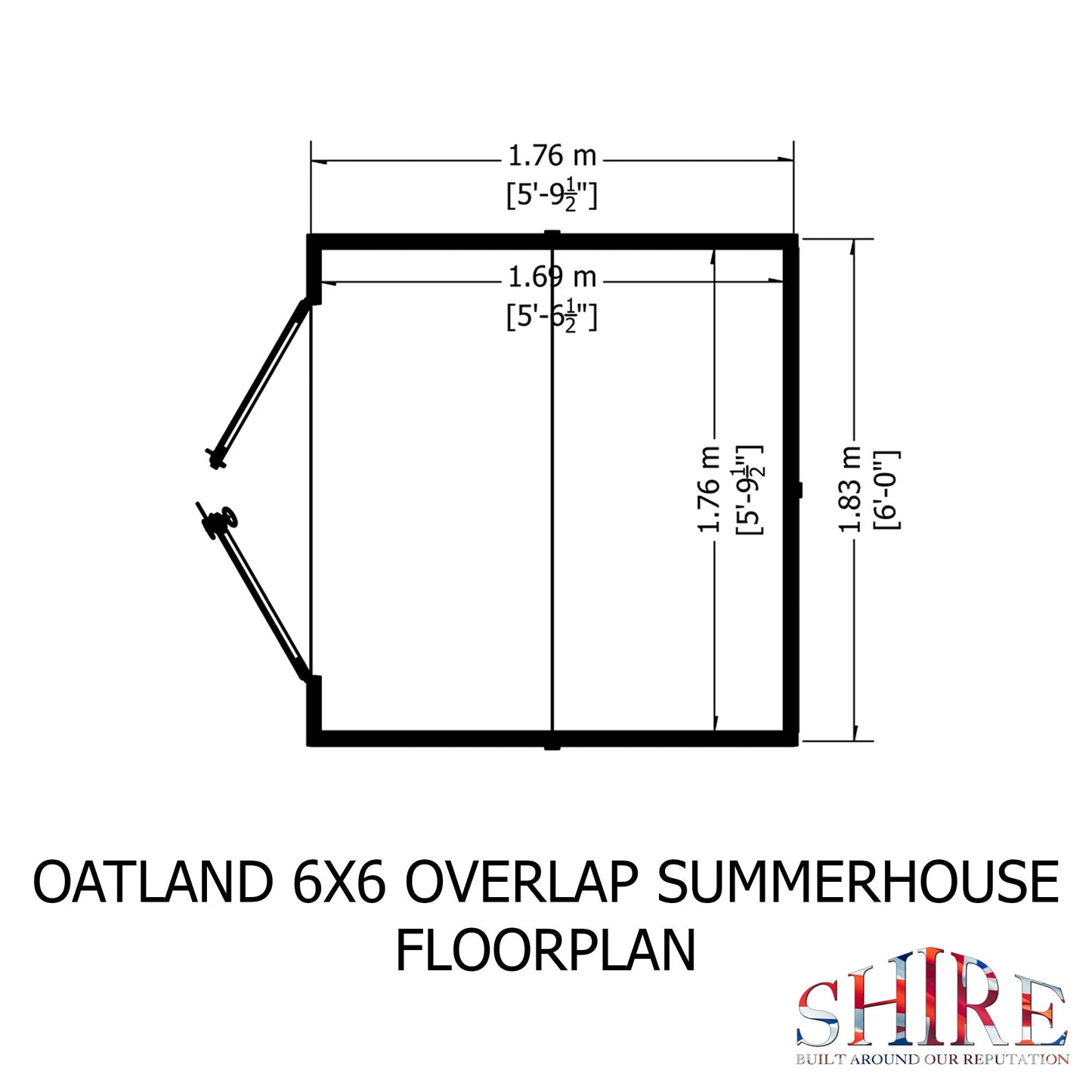 Shire Oatland 6' x 6' 1" Apex Summerhouse - Budget Dip Treated Overlap